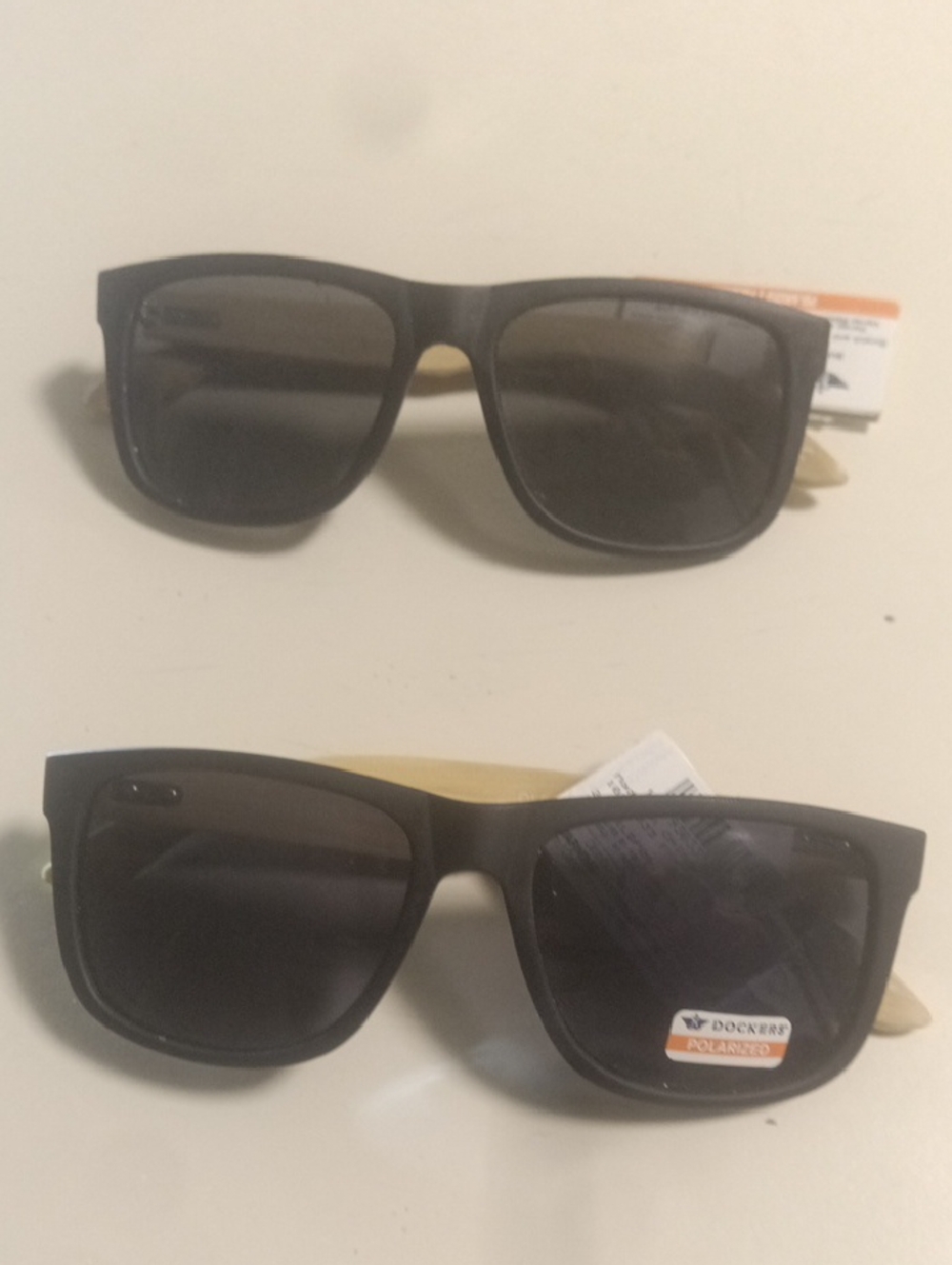 Dockers Men’s Black Frame Sunglasses with Dark Lenses